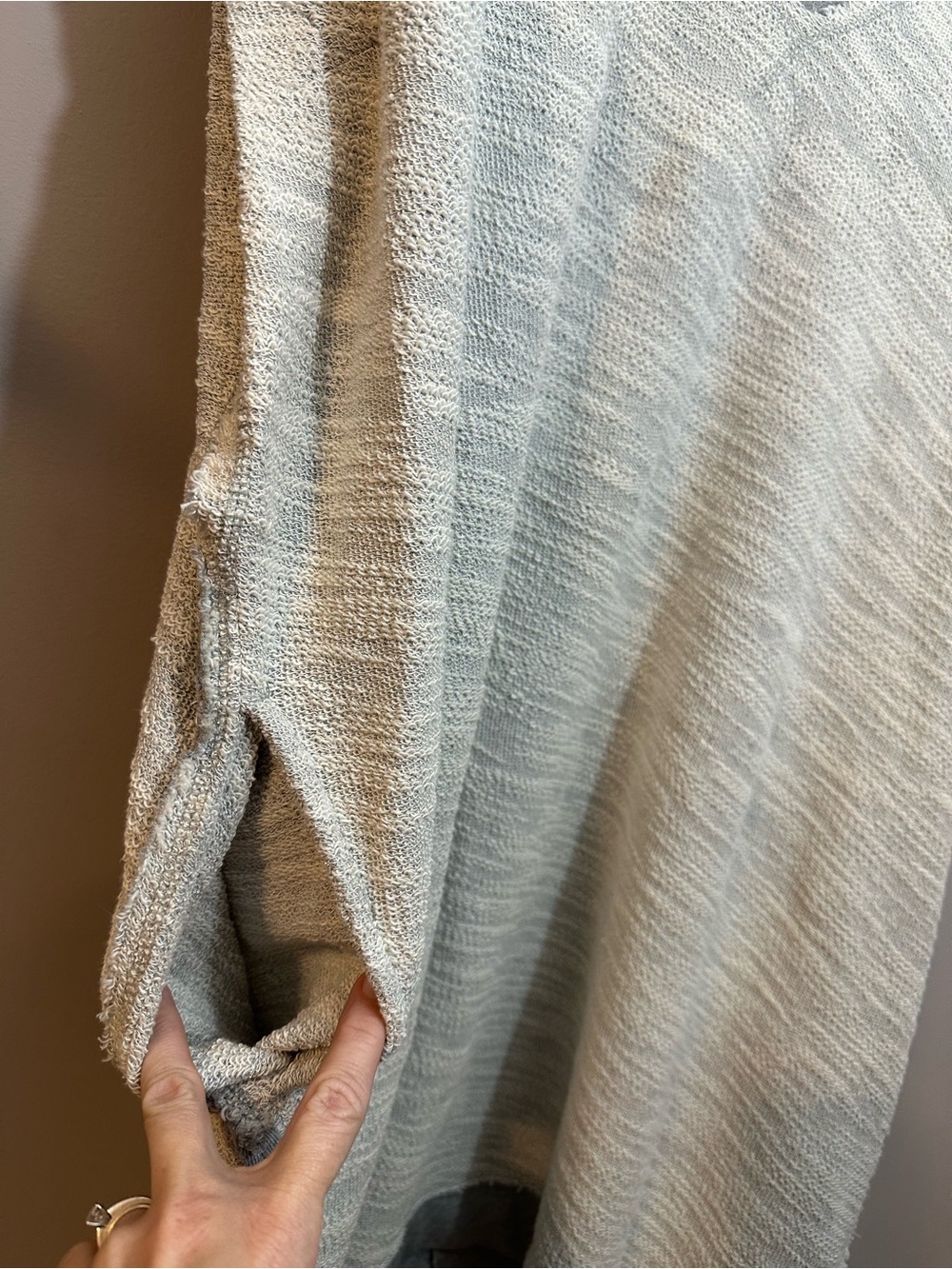Free People It's On Maxi Vest Sweatshirt We The Free Deep V Heather Gray XS/S - Picture 6 of 11